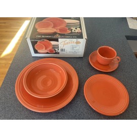 Homer Laughlin Fiesta 5 Piece Place Setting Retired Persimmon Homer Laughlin New In Box