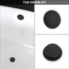 Matte Black Bath Tub Drain and Overflow Kit, Universal All