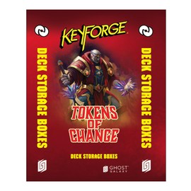 KeyForge Tokens of Change Deck Storage Boxes - 12-Box Display Pack with Set Artwork & House Stickers! Show Deck Name & Houses, Ideal for Keyforge Fans, Made by Ghost Galaxy