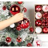 ilauke 60Pcs Christmas Baubles Set, Red & White Christmas Balls