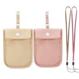 lapinchen Travel Bra Wallet for Women, Hidden Bra Wallet Pickpocket Proof Under Clothes Money Belt Pouch Secret Travel Wallet for Money Valuables, Pink, Nude, 3 inches, Comfortable