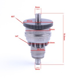 Glixal ATMT1-170 - Embrague de arranque Bendix GY6 49 cc 50 cc 139QMB 1P39QMB Scooter chino ATV Taotao JCL BMS Jonway Dongfang Tank Roketa