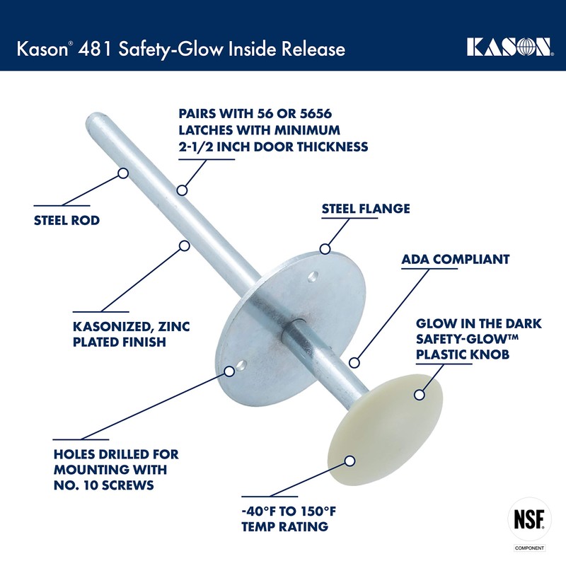 Kason 0481A Safety Glow Inside Release Handle, 10481A00600
