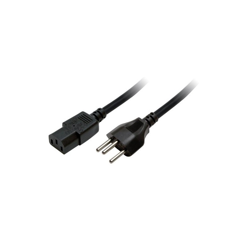 Logilink CP102 Power Cord Swiss – C13 1.80 m Black