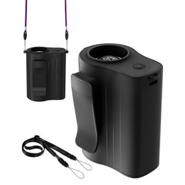Girasol Portable Waist Fan, Personal Fan Rechargeable with 1-100 Speeds 13300RPM Strong Airflow, 4000Mah Hanging Neck, Wearable Belt for Camping, Outdoor, Jobsite,Travel(New Balck)
