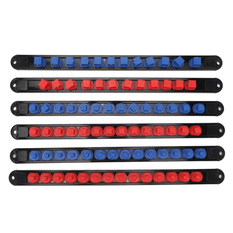 6pcs Socket Organizer 360° Swivel Removable End Cap 1/4 Inch
