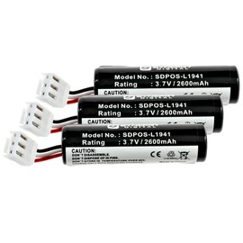 Synergy Digital Credit Card Reader Batteries, Compatible with VeriFone BPK265-001, BPK265-001-01-A, BPK265-001-01-B, BPK260-002-01-A Credit Card Reader Batteries (Li-Ion, 3.7V, 2200 mAh), Set of 3