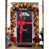 Door Bows Red, Red Satin Deluxe Padded Christmas Decoration with