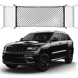 Envelope Style Cargo Net Compatible with Jeep Grand Cherokee 2011-2021, Grand Cherokee WK (Not fit for WL) New 2025 2024 2023 2022, Premium SUV Car Rear Nylon Mesh Tailgate Netting