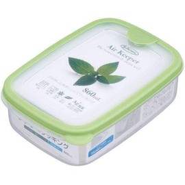 Iwasaki Industries A-031 SG Antibacterial Storage Container Air Keeper Food Case 28.9 fl oz (860 ml) (M) Green