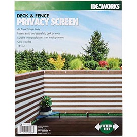 IdeaWorks New Deck & Fence Privacy Durable Waterproof Netting Screen with Grommets and Reinforced Seams (Brown), 15' x 3"