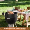 onlyfire Universal High-Temp Resistance Black Coated Steel Charcoal Kettle Rotisserie