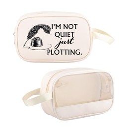 G2TUP Creative Writer Gift Don’t Stop Writing Makeup Bag Future Author Cosmetic Bag Novelist Gift Writer Appreciation Gift Zipper Travel Bag (Just Plotting TM)