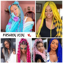 Braiding Hair Pre Stretched - 30 Inch Pre Stretched Braiding Hair Rose Pink Braiding Hair Soft Yaki Texture 3 Packs Crochet Hair Extensions Braids for Black Women (30 Inch(3Packs), Rose Pink)