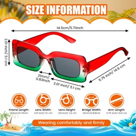 Ecally 36 Pairs Small Retro Rectangle Sunglasses Bulk 90s Vintage Trendy Sunglasses Pack for Women Men (Mixed Color,Square Circular Frame)