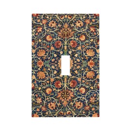 Light Switch Cover Plate Morris Retro Flowers Vintage Decorative Single Toggle Wall Plate Cover Home Decor for Living Room Bedroom Decorate (Retro Flowers, Single Toggle)
