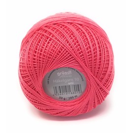 Gründl Häkelgarn 10 Filet crochet Yarn, 100% Cotton (Mercerised, Gassed, Combed), 50 g Ball / 280 m LL, 20 Amazing Colours