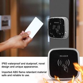 Door Access Control Reader, IP65 Waterproof Wiegand26 / 34 Bit RFID 13.56MHz/ 125kHz IC/ID Card Reader, Access Control Card Reader for Door Access Control
