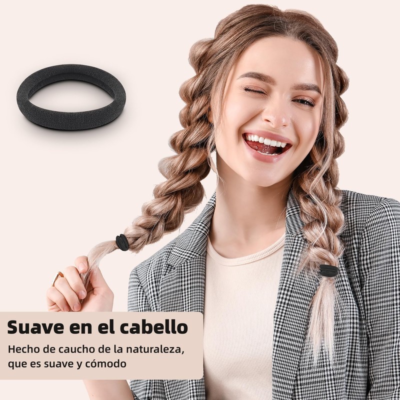 100 Pcs Ligas para Cabello Elásticas, Donas para el Cabello