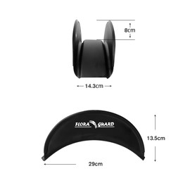 FLORA GUARD Hose Holder, Garden Hose Holder, Metal Wall Hose Holder, Corrosion Resistant Hose Holder and Rustproof Hose Rack with Screws and Expansion Screw (Black)