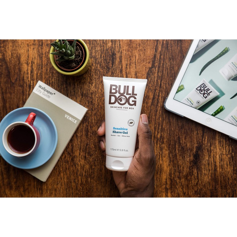 Bulldog Sensitive Skin Shaving Gel for Men, 175 Milliliters