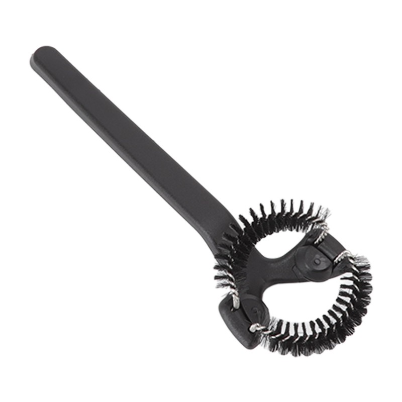 Grouphead Cleaning Brush Detachable Plastic Handle Nylon Bristle Round Coffee