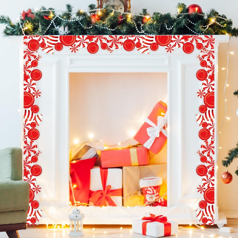 69ft Christmas bulletin board decorations, Peppermint bulletin Board Border Trim,