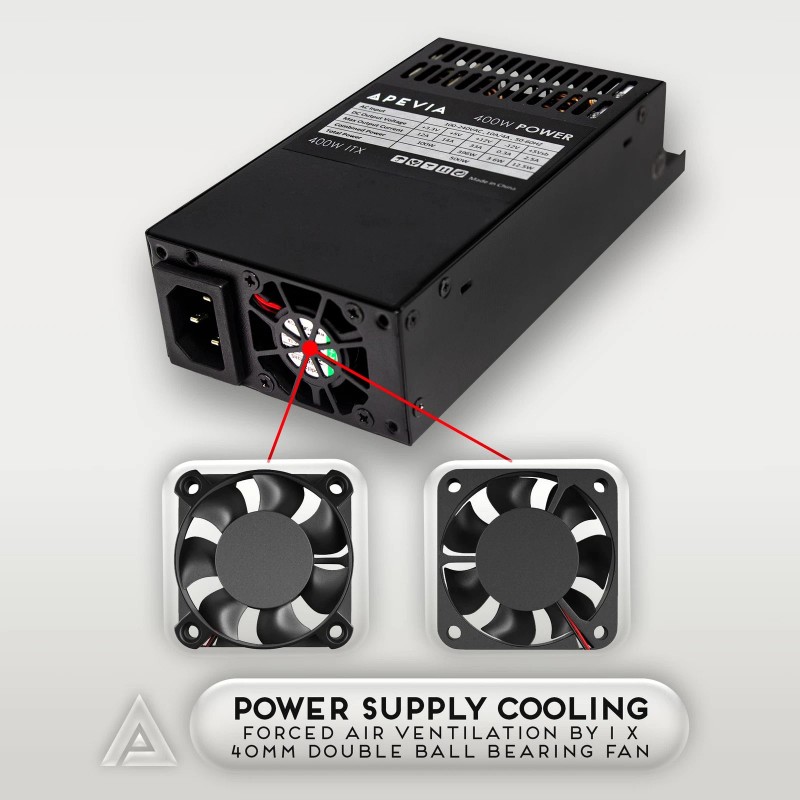 Apevia 400W Fully Modular Mini Itx Flex Atx Power Supply