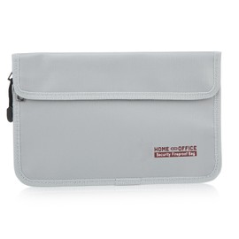 Fireproof Document Bag Waterproof and Fireproof Money Bag with Dual Zipper for Valuables Money Jewelry Legal Documents