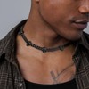 Mens Black Curb Chain Celtic Skull Necklace Gothic Style Cuban