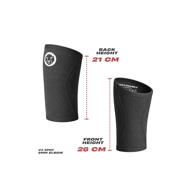 Mammal Strength V3 Elbow Sleeves for Weightlifting - 5mm Neoprene
