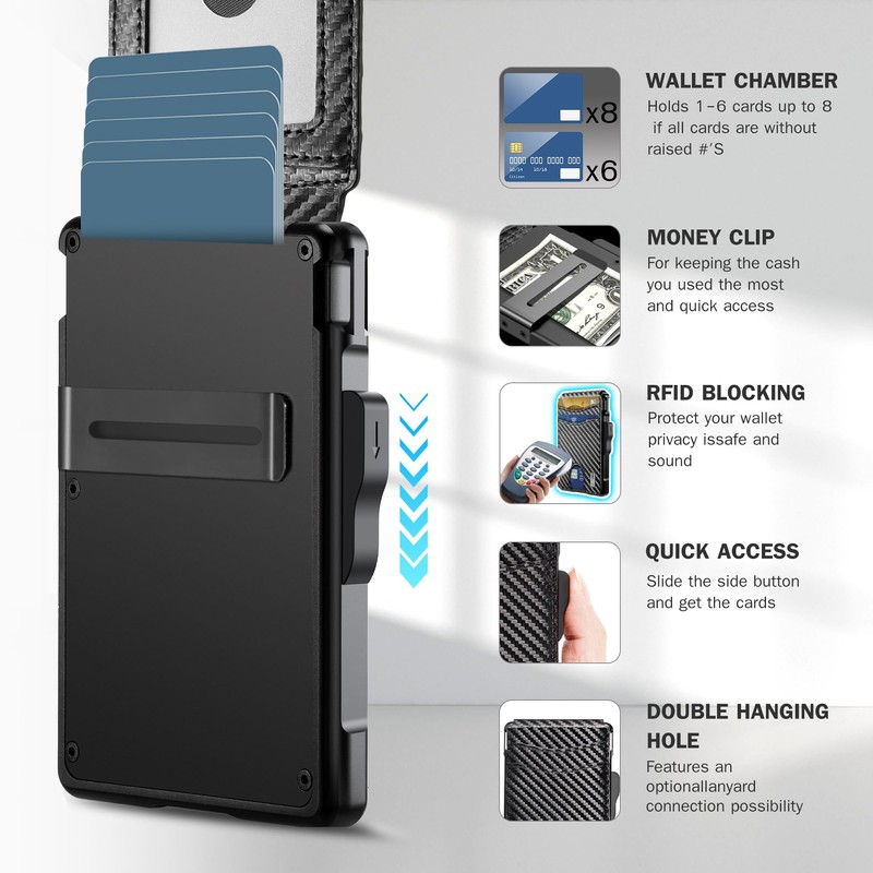 umoven Wallet for Men - with Money Clip Slim Leather