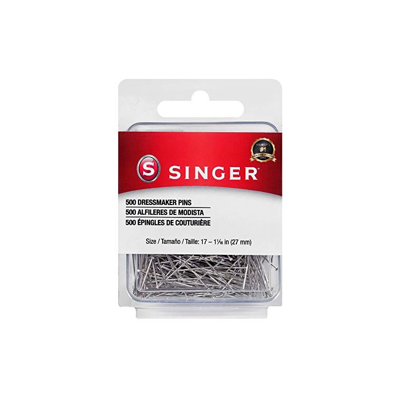 Singer 00349 - Pinzas para modista, tamaño 17, 500 Unidades
