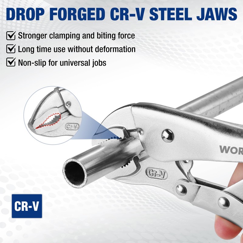 WORKPRO 5-Piece Locking Pliers Set, Pliers Tool Set, Vice Grips