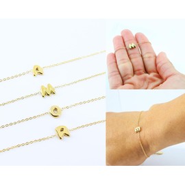 Only faith Women's Bracelet with Initial Letter, Stainless Steel, Original Gift for Girlfriend, 20 cm, Stainless Steel, No Gemstone, Stainless Steel, No Gemstone