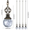 Hicarer Ceiling Fan Pull Chains Crystal Light Fan Pull Chain