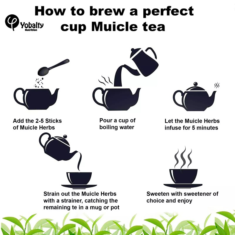 Yobalty Muicle Natural Honeysuckle Hierba tea Yobalty Herbs. Muicle Tea