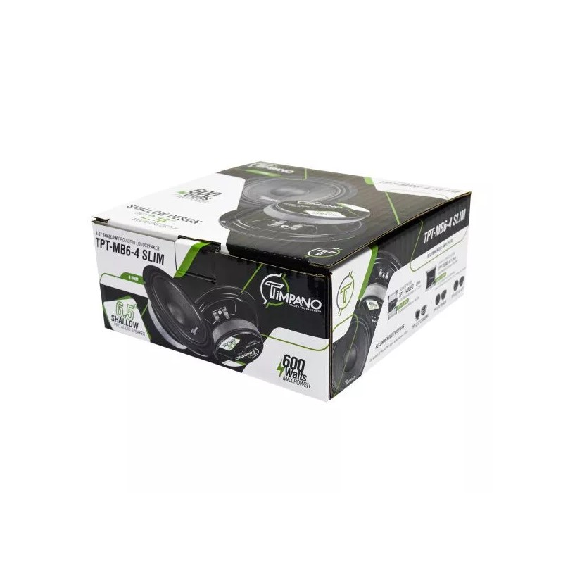 TIMPANO AUDIO (2) 6.5" MIDBASS TIMPANO 600W TPT-MB6-4 SLIM 4
