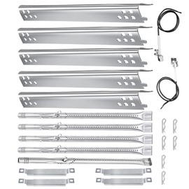 Welbocom 17.75" Grill Burner Kit for Charbroil Performance 5 & 4 Burner Grills 463347519 463373019 463342119; Char Broil Grill Replacement Parts; Charbroil Burner Replacement;Heat Plates (5-Burner)
