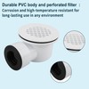 2" Low Profile Shower Drain with 2" x 1-1/2" Reducer