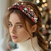 Bowbear Trendy Top Knotted Wide Headbands, Xmas Red Plaid