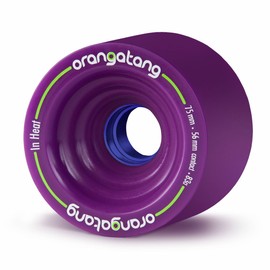 Orangatang in Heat 75 mm 83a Downhill Longboard Skateboard Cruising Wheels w/Loaded Jehu V2 Bearings (Purple, Set of 4)