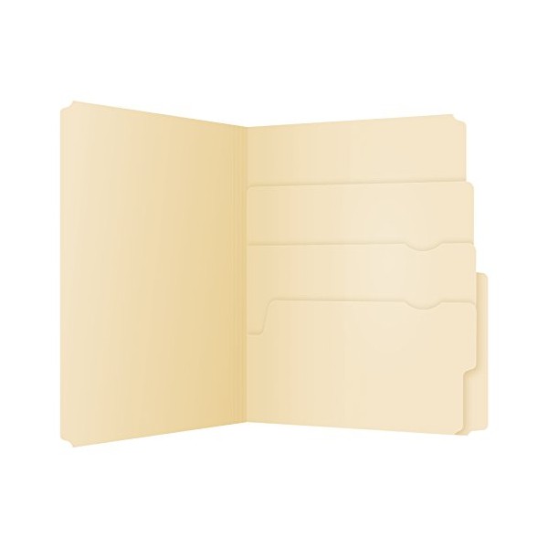 Pendaflex Divide It Up File Folders, Letter Size, Manila, 24/Pack (10770)
