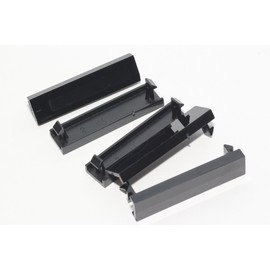 Philex 5 x Quarter Width 12.5mm x 50mm Black Modular Blanking Blank Plate