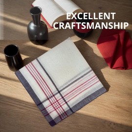 ZGZUN 12 Pack Men's Handkerchiefs Classic Handkerchiefs for Men Pocket Square Assorted Mens Hankies Gents Hankerchieves, 3 Colors, 14.17*14.17 inch