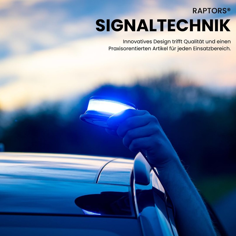 Raptors LED Technik Bagster ECE R65-10-30V DC Indicator Light Blue