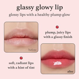 NOONI Korean Hydrating Lip Oil - Applecherry | Long-Lasting, Moisturizing, Plumping, Revitalizing for Dry Lips, Waterproof, No Peel Off, Hydrating, Nourishing Crystal Clear, 0.12 FL Oz