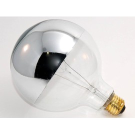 Bulbrite 100G40HM Half Chrome 100W Globe Shape Bulb