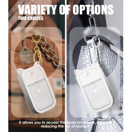 1 Pack Silicone Case Compatible with Touchland Hand Sanitizer Spray (Fit for 1 FL OZ/30 mL Ver), Portable keychain Cute Color Ears (White)