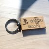 Ashton and Finch Wooden Skiing Keyring - Laser Engraved Keychain